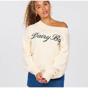 Dairy Boy Cream Sweater Size S *SOLD OUT*